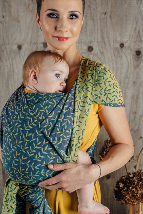 Żakardowa chusta do noszenia dzieci, 100% bawełna - ZACZAROWANY ZAKĄTEK - IN BLOOM - rozmiar XS