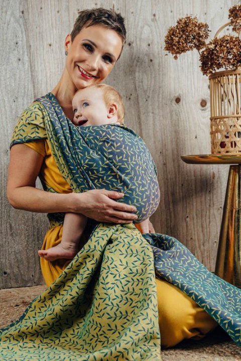 Żakardowa chusta do noszenia dzieci, 100% bawełna - ZACZAROWANY ZAKĄTEK - IN BLOOM - rozmiar XS