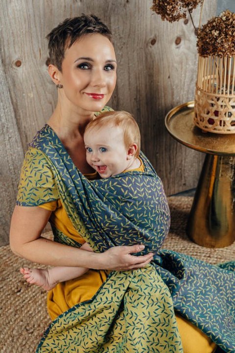 Żakardowa chusta do noszenia dzieci, 100% bawełna - ZACZAROWANY ZAKĄTEK - IN BLOOM - rozmiar XS