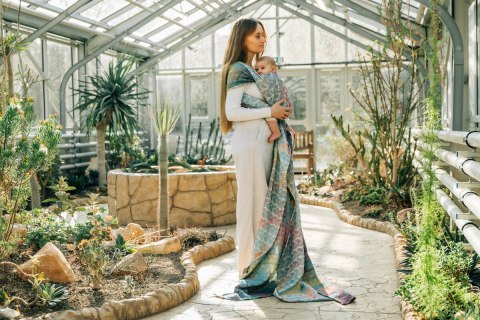 Żakardowa chusta do noszenia dzieci, 100% bawełna - ZAPLĄTANI - PLAIT - rozmiar XL