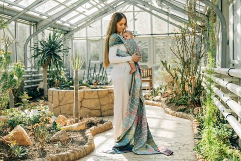 Żakardowa chusta do noszenia dzieci, 100% bawełna - ZAPLĄTANI - PLAIT - rozmiar S