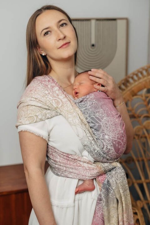 Żakardowa chusta do noszenia dzieci, bawełna - DZIKIE WINO - VINEYARD - rozmiar XL