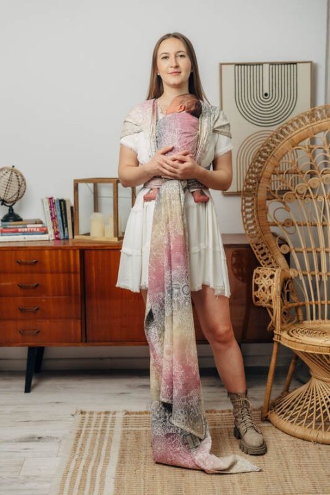 Żakardowa chusta do noszenia dzieci, bawełna - DZIKIE WINO - VINEYARD - rozmiar XL