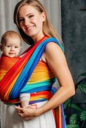 Żakardowa chusta do noszenia dzieci, bawełna - TĘCZOWE DZIECKO - rozmiar XL