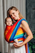 Żakardowa chusta do noszenia dzieci, bawełna - TĘCZOWE DZIECKO - rozmiar XL