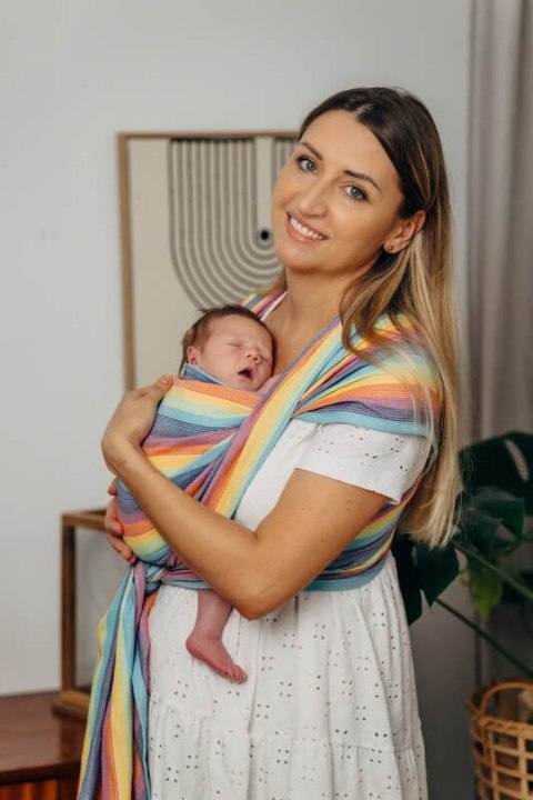 Chusta dla dzieci z niską wagą urodzeniową, tkana splotem skośno-krzyżowym (100% bawełna) - LUNA - rozmiar L (drugi gatunek)