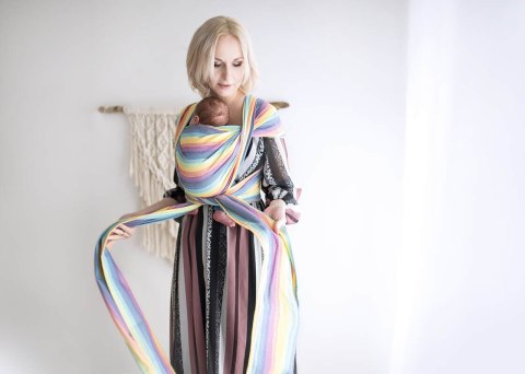 Chusta dla dzieci z niską wagą urodzeniową, tkana splotem skośno-krzyżowym (100% bawełna) - LUNA - rozmiar XL