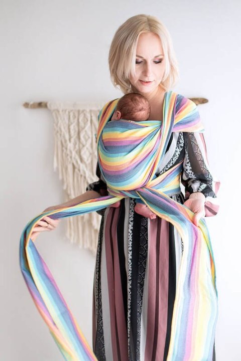 Chusta dla dzieci z niską wagą urodzeniową, tkana splotem skośno-krzyżowym (100% bawełna) - LUNA - rozmiar M