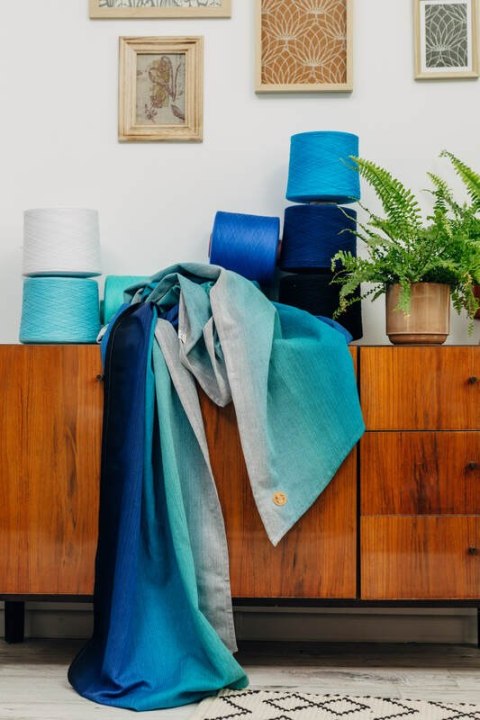 Chusta do noszenia dzieci, tkana splotem skośno-krzyżowym (100% bawełna) - AIRGLOW - rozmiar M (drugi gatunek)