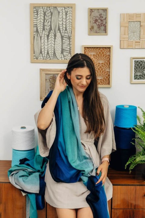 Chusta do noszenia dzieci, tkana splotem skośno-krzyżowym (100% bawełna) - AIRGLOW - rozmiar M