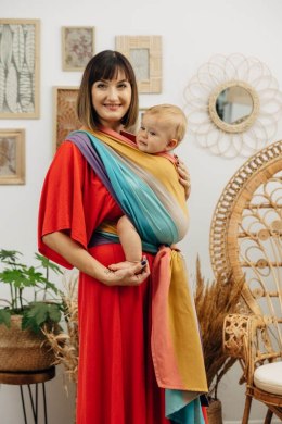 Chusta do noszenia dzieci, tkana splotem skośno-krzyżowym (100% bawełna) - PASTELS - rozmiar XL