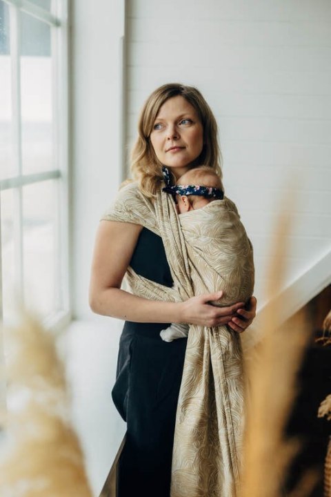 Żakardowa chusta do noszenia dzieci, 100% bawełna - ROSZPUNKA - AURATUM - rozmiar XS