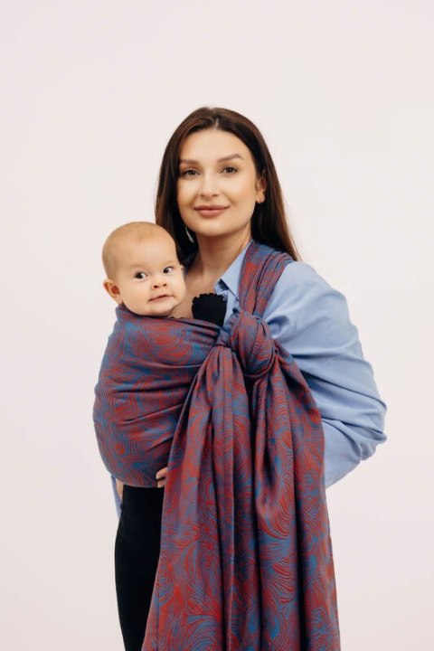 Żakardowa chusta do noszenia dzieci, 100% bawełna - ROSZPUNKA - SWIRL - rozmiar XS