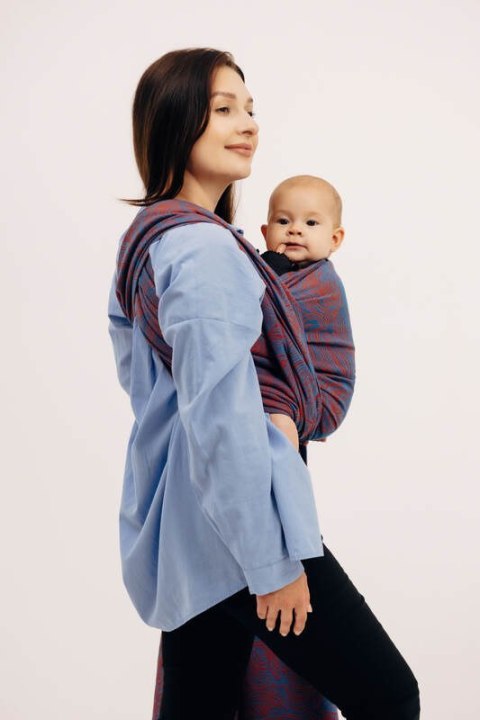 Żakardowa chusta do noszenia dzieci, 100% bawełna - ROSZPUNKA - SWIRL - rozmiar XS