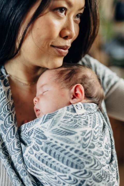 Żakardowa chusta do noszenia dzieci, 100% bawełna - WOLNY DUCH - NIKE - rozmiar XS