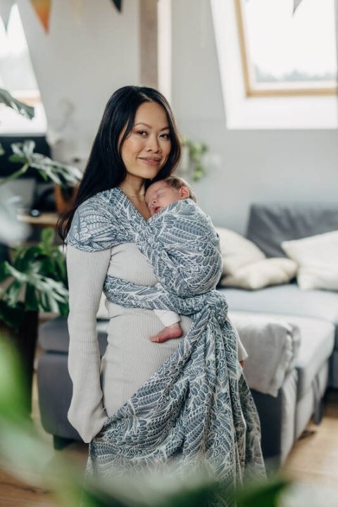 Żakardowa chusta do noszenia dzieci, 100% bawełna - WOLNY DUCH - NIKE - rozmiar XS