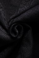 Żakardowa chusta do noszenia dzieci, 59% bawełna, 41% wełna merino - PAWI OGON - PITCH BLACK - rozmiar M