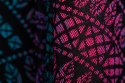 Żakardowa chusta do noszenia dzieci, 60% bawełna, 28% wełna merino, 8% jedwab, 4% kaszmir - PAWI OGON - CZARNY OPAL - rozmiar L