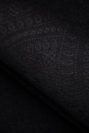 Żakardowa chusta do noszenia dzieci, 59% bawełna, 41% wełna merino - PAWI OGON - PITCH BLACK - rozmiar XL