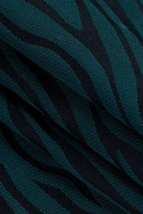 Żakardowa chusta do noszenia dzieci (63% bawełna, 37% wełna merino) - ZEBRA - SAVANNA - rozmiar XS