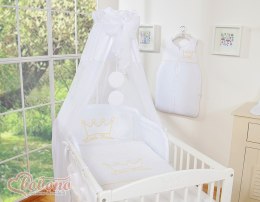 Bobono Baldachim z tiulu- Korony białe
