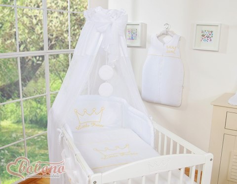 Bobono Baldachim z tiulu- Korony białe