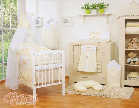 Bobono Baldachim z tiulu- Korony kremowe