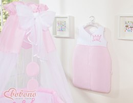 Bobono Baldachim z tiulu- Korony różowe