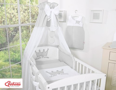 Bobono Baldachim z tiulu- Korony szare