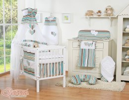 Bobono Baldachim z tiulu- Serduszka paseczki brązowe