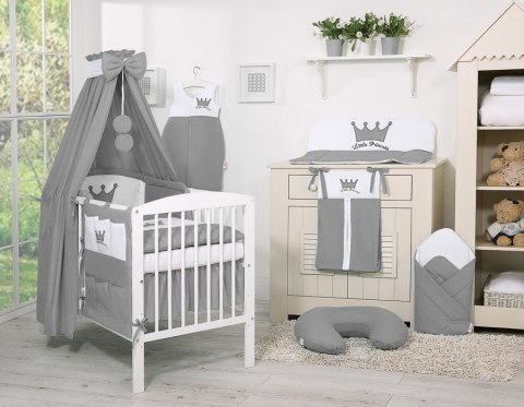 Bobono Baldachim z tkaniny- Korony antracyt