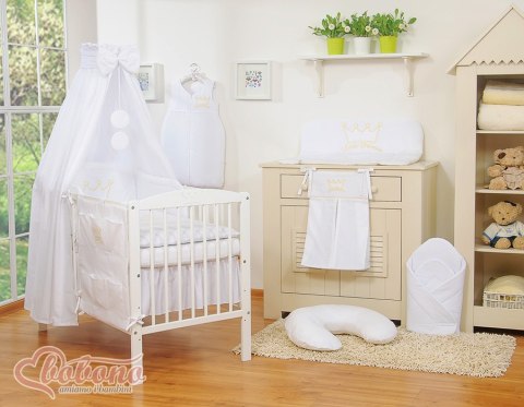 Bobono Baldachim z tkaniny- Korony białe