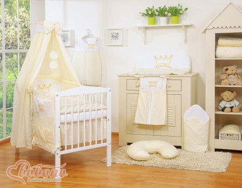 Bobono Baldachim z tkaniny- Korony kremowe