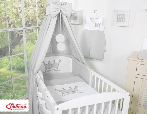 Bobono Baldachim z tkaniny- Korony szare