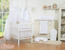 Bobono Baldachim z tkaniny- Serduszka białe