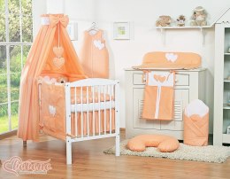 Bobono Baldachim z tkaniny- Serduszka brzoskwiniowe