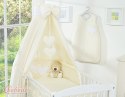 Bobono Baldachim z tkaniny- Serduszka kremowe
