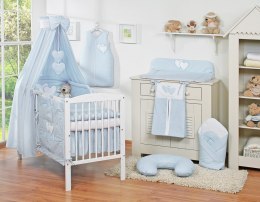 Bobono Baldachim z tkaniny- Serduszka niebieskie