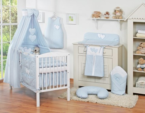 Bobono Baldachim z tkaniny- Serduszka niebieskie