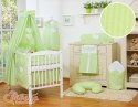 Bobono Baldachim z tkaniny- Serduszka paseczki zielone