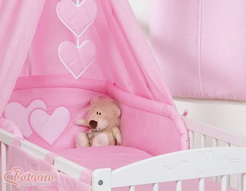 Bobono Baldachim z tkaniny - Serduszka różowe