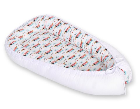 Bobono Kokon niemowlęcy dwustronny kojec otulacz Premium BOBONO- jamniczki