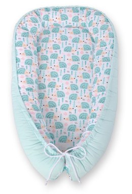 Bobono Kokon niemowlęcy dwustronny kojec otulacz Premium BOBONO- jeżyki miętowe