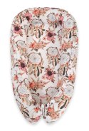 Bobono Kokon niemowlęcy dwustronny kojec otulacz Premium BOBONO- łapacze snów kwiatowe
