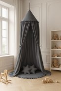 My Sweet Baby Baldachim wiszący bawełniany do pokoju dziecięcego - antracyt