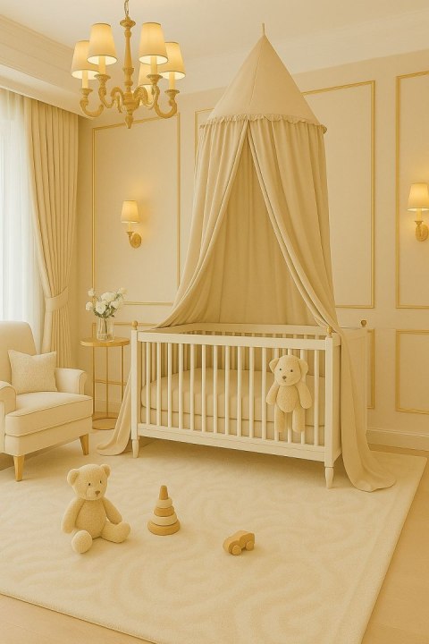 My Sweet Baby Baldachim wiszący bawełniany do pokoju dziecięcego - beżowy