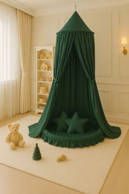 My Sweet Baby Baldachim wiszący bawełniany do pokoju dziecięcego - butelkowa zieleń