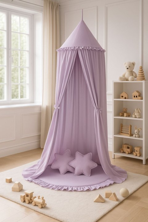 My Sweet Baby Baldachim wiszący bawełniany do pokoju dziecięcego - fioletowy