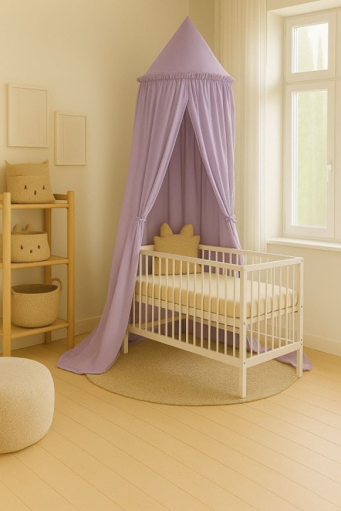 My Sweet Baby Baldachim wiszący bawełniany do pokoju dziecięcego - fioletowy