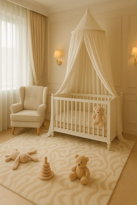 My Sweet Baby Baldachim wiszący bawełniany do pokoju dziecięcego - kremowy